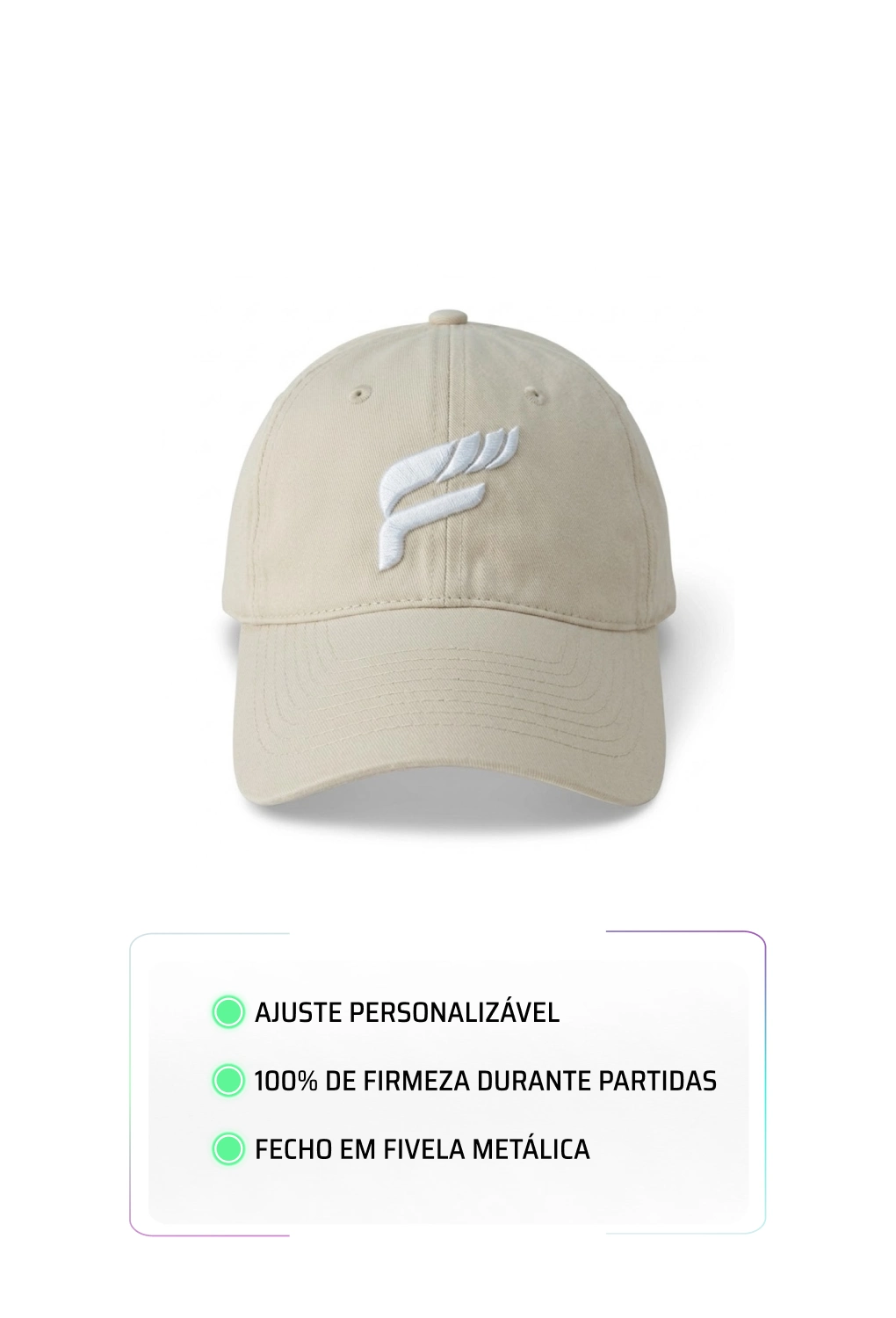 Boné Flow Polo Style, Beige